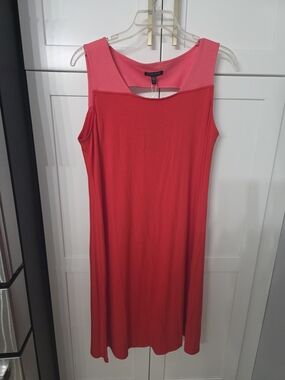 Eileen Fisher Two-Tone Pink and Red Sleeveless Dress